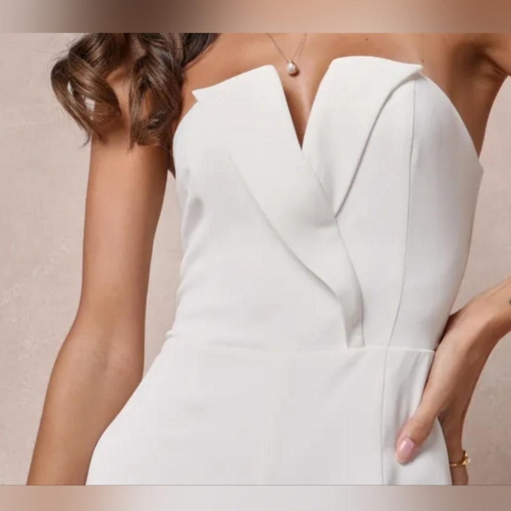 Lulu's Elegant White Straight Leg Jumpsuit